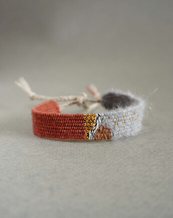 Bransoletka tkana ręcznie - sunset, Słońcem Tkane