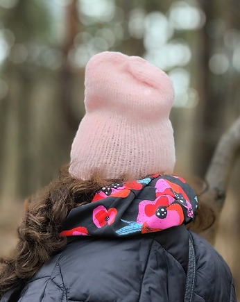 Cienka czapka z alpaki ALPACZINA różowa