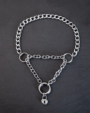 Kinky choker zaciskowy * choker stal nierdzewna * cyber goth * gothic girl styl