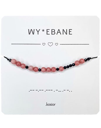 Bransoletka WYJEBANE - Jadeit zgaszony, Noc Kairu - Morse