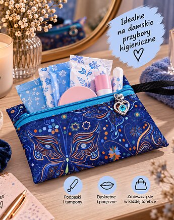 Etui do torebki etui na przybory higieniczne damskie etui etno motyle