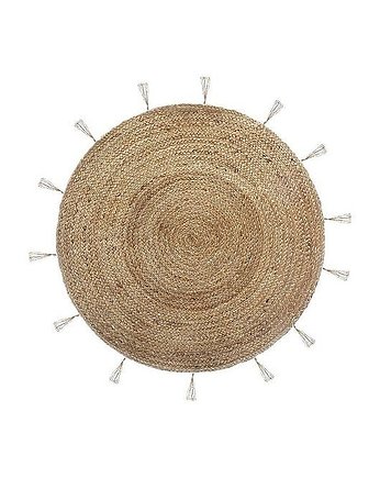Dywan Okrągły Jutowy z Frędzlami, MIA home