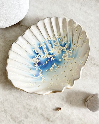Ceramiczna muszla L - talerzyk na biżuterię