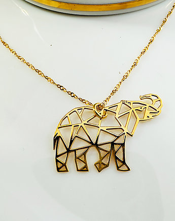 NASZYJNIK ze słoniem, słonik na szczęście, Anemon Atelier