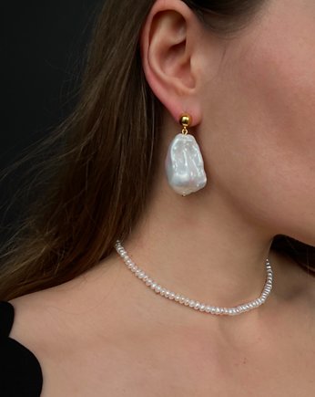 Kolczyki srebrne Baroque Pearl Earrigs Large
