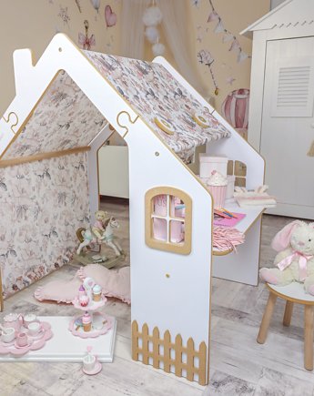 Drewniany domek z funkcją biurka marki BIANELLI