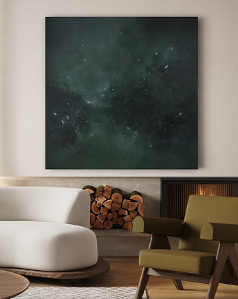 O świetle co szumi między liśćmi // duży obraz akrylowy 100x100cm