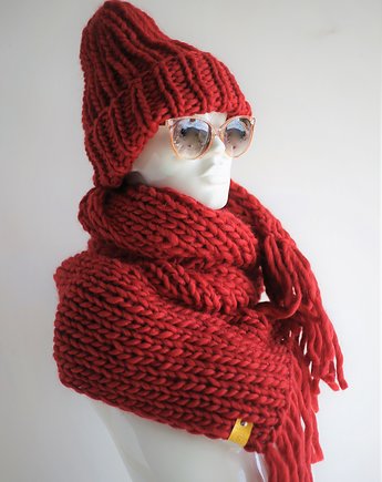 WOOLY długi wełniany szal- kolor do wyboru