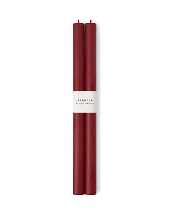 Świece wolnostojące gładkie - DARK RED (2 szt.)