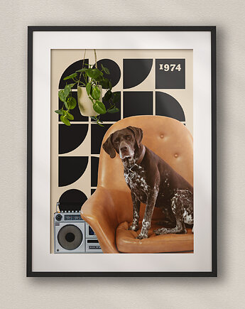 Plakat Bauhaus ( Pies ) - Kolaż Fine Art - Dekoracja Ścienna Do Salonu