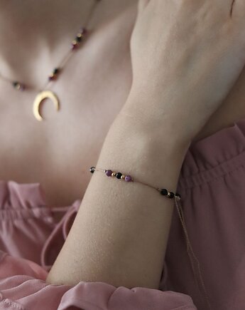 Bransoletka regulowana Ochrony i Siły na nici jedwabnej, Księżycowa bijoux