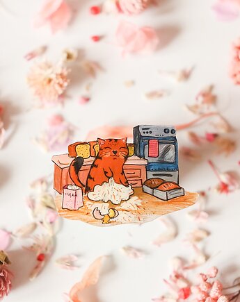 Broszka Kot Pchełka, Pintura