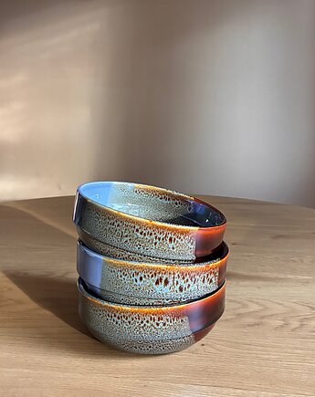 Miska  [wzór: miodowa + niebieski] 17 cm