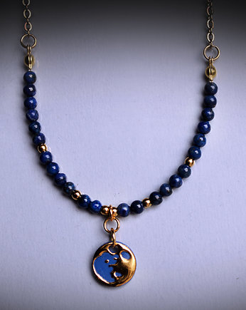 BLUE MOON/Lapis lazuli i stal chirurgiczna /UNIKAT