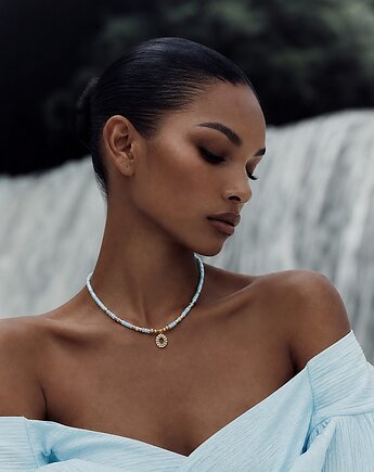 Akwamaryn choker vol. 14 /naszyjnik/ 13.10.25 - Szlachetna kolekcja