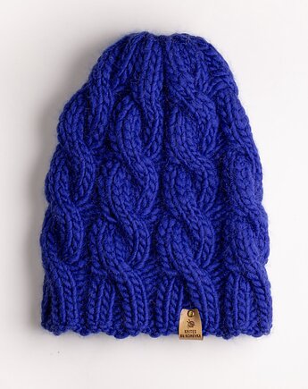Czapka Bredka  Premium wełna merino Kobalt