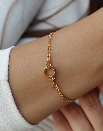 Bransoletka z ozdobnym zapięciem srebro 925 pozłacane, Coccola JEWELLERY