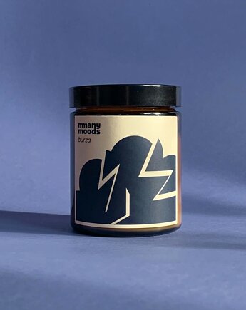 BURZA - świeca sojowa z drewnianym knotem (150g)