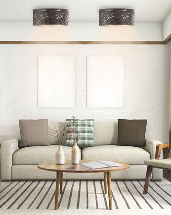 Nowoczesna plafoniera z abażurem imitującym marmur DUBAJ MARMUR fi 30 cm