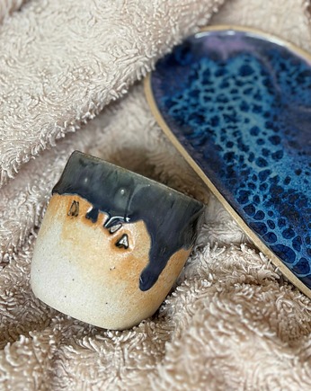 Ceramiczna czarka i talerzyk "Mana"