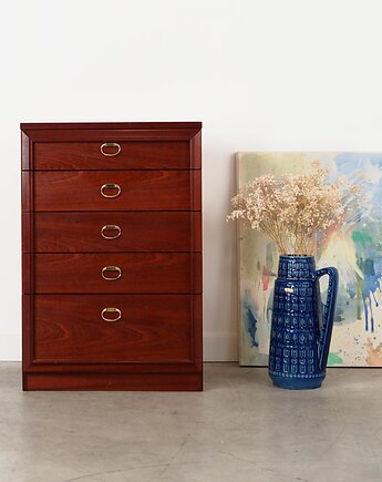 Komoda mahoniowa, duński design, lata 80, produkcja: Dania