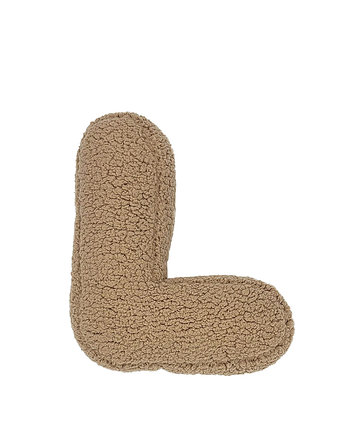 Poduszka Literka Teddy kolor beż