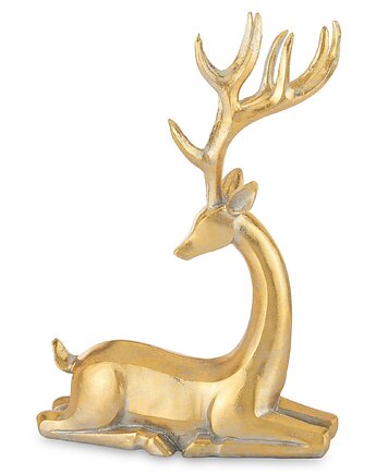 Figurka - jeleń leżący złoty 25x18,5 cm  SASEUM - II, MIA home