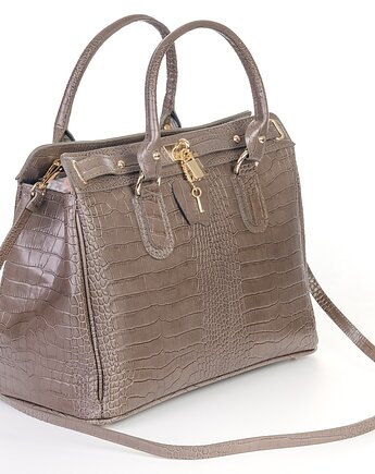 Torba skórzana Shopper - kolor taupe   (7141 ), BOSCCOLO