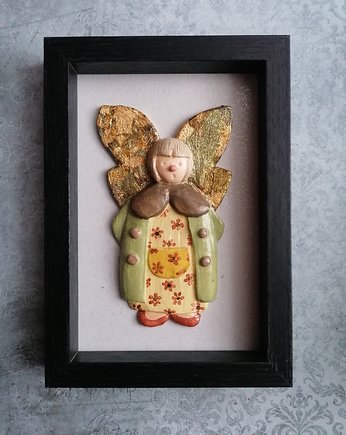 Ceramiczny aniołek w ramkach