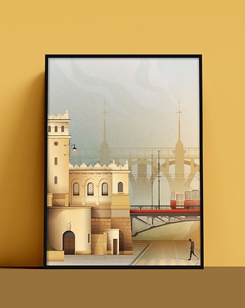 Plakat Most Poniatowskiego, Praga Południe, Saską Kępa