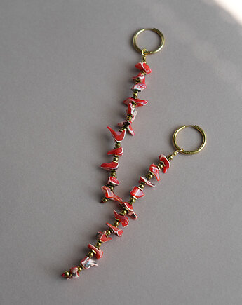 Mega długie fantazyjne kolczyki z muszli 3 w 1, AT NOON