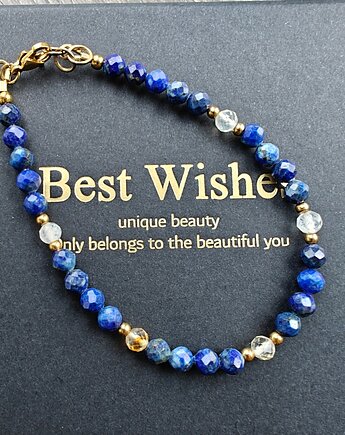 Bransoletka lapis lazuli cytryn