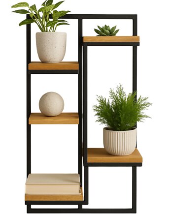 Kwietnik Metalowy Ścienny Półka Wisząca 80cm LOFT