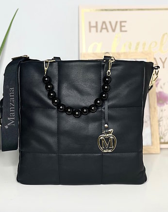 Duża torebka damska pikowana recznie malowane korale na prezent Manzana, ManzanaTorebki