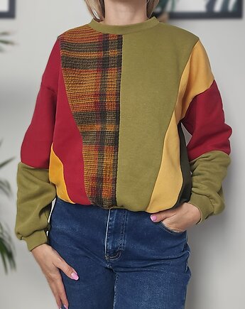Bluza patchwork - Autumn Frame - One of a kind - oversize