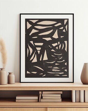 PLAKAT dekoracyjny abstrakcja japandi poster retro