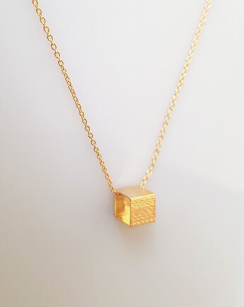 Naszyjnik pozłacany Golden Cube