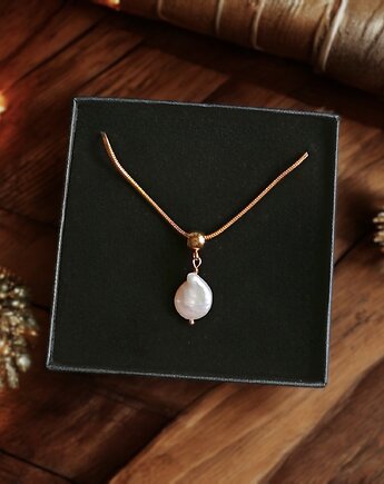 Delikatny naszyjnik z perłą : wyjątkowy prezent, kaktusia