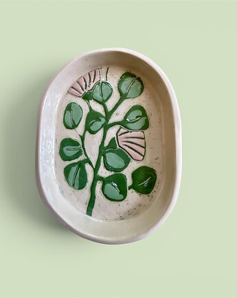 Ręcznie robiony talerzyk ceramiczny 16