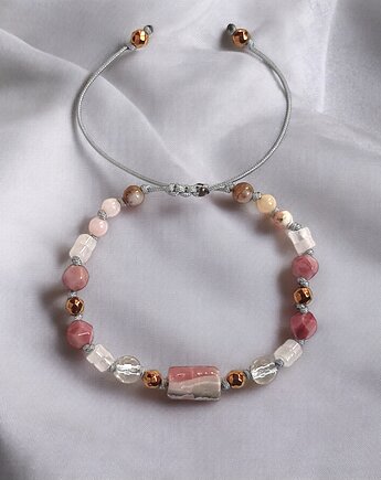 SELF LOVE - amulet - RODOCHROZYT, rodonit, opal, k.górski, k.różowy