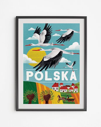 Plakat Bociany Wieś