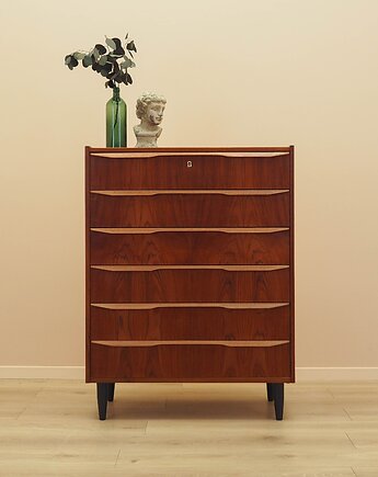 Komoda tekowa, duński design, lata 70, produkcja: Dania