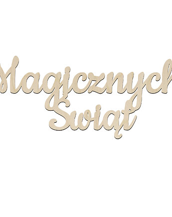 Drewniany DUŻY Napis Magicznych Świąt Dekoracje Stołu Drzwi na Kominek DIY, smxdsgn