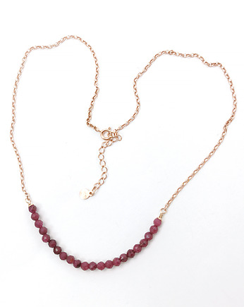 Naszyjnik z rubinami w różowym złocie, Yamira Art Studio