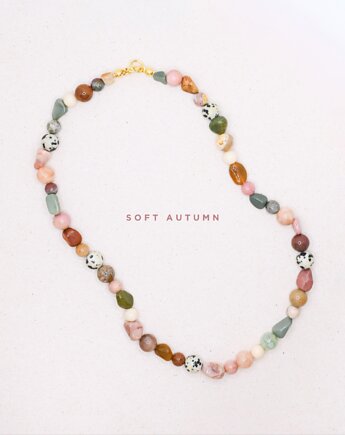 SOFT AUTUMN Naszyjnik RHEI z kamieni naturalnych dla zgaszonej jesieni