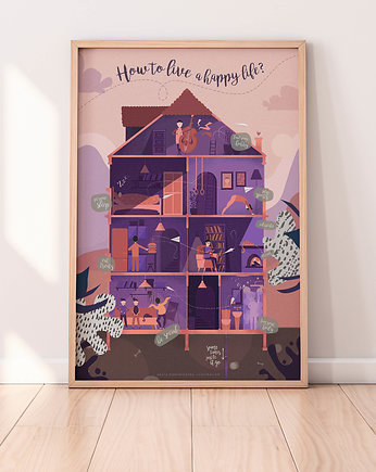 DOM Plakat Ilustracja