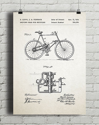 Plakat Rower - patent
