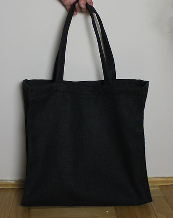 Torba na zakupy;grafitowa, handmade