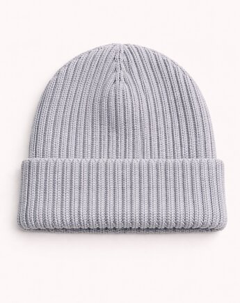 Czapka Simple merino jasnoszara