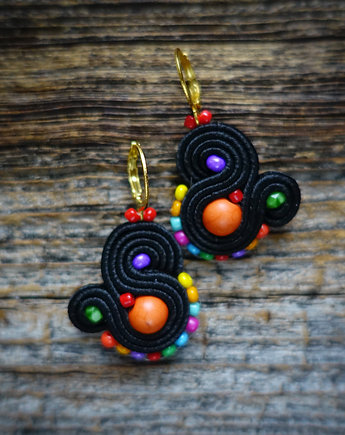 Kolorowe Lentinki- kolczyki soutache
